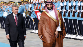 Saudi leader MbS with Erdogan