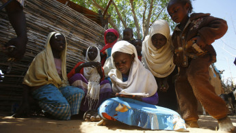 Children learning in Sudan's Darfur [AFP]