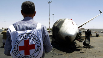 yemen red cross sanaa airport plane afp