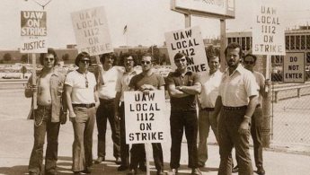  UAW Pickets at Lordstown, Ohio in 1974