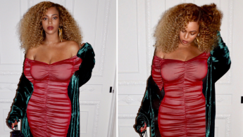 Beyonce faiza-bouguessa emerald robe [INSTAGRAM]