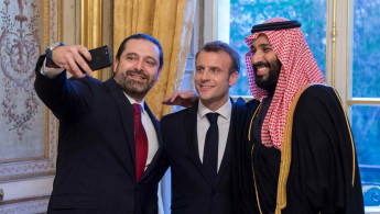 Hariri-Macron-MBS selfie - Anadolu