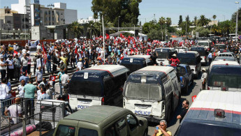 Tunisia police protests AFP