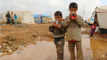 Displaced Syrian children 