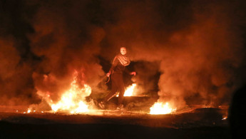 Gaza protester guy fawkes afp