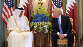 Trump Qatar -- AFP