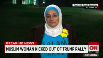 Muslim woman escorted out of Trump rally [CNN]