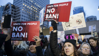 Muslim ban protests [Getty]