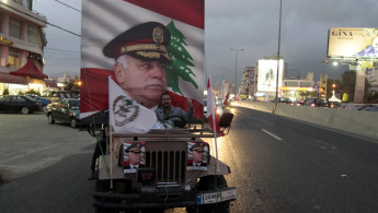 Kahwaji Lebanon army chief supporters AFP
