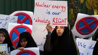 Nuclear Iran protest (AFP)