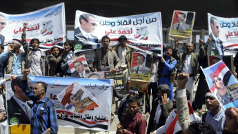saleh supporters protest AFP