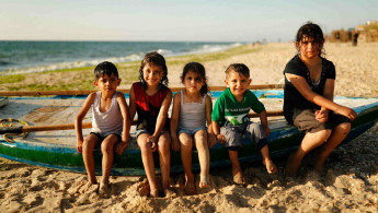 Gaza beach kids afp
