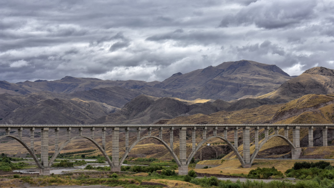 A train bridge in Iran.