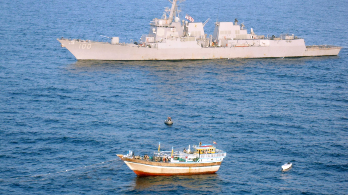 U.S. Navy Warship Rescues Iranian Fishing Boat 