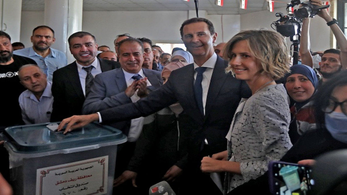 Assad cast his vote
