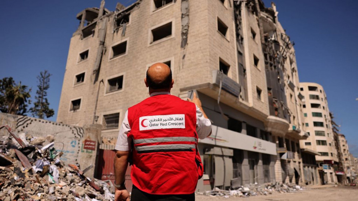 Red Crescent in Gaza.