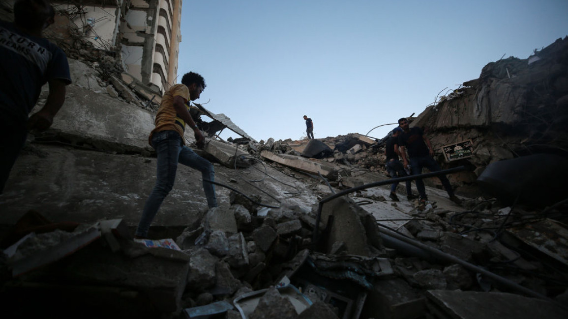 Gaza's Rimal district has been devastated by Israeli bombing [Anadolu/Getty]