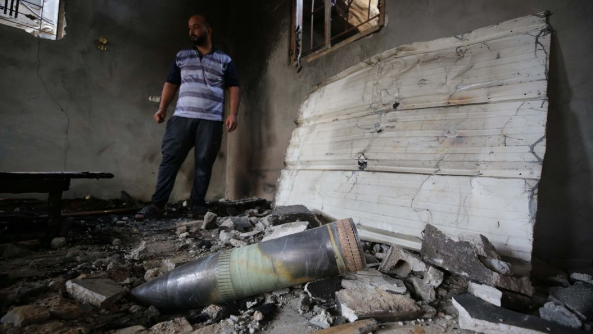 Unexploded bomb in Gaza house