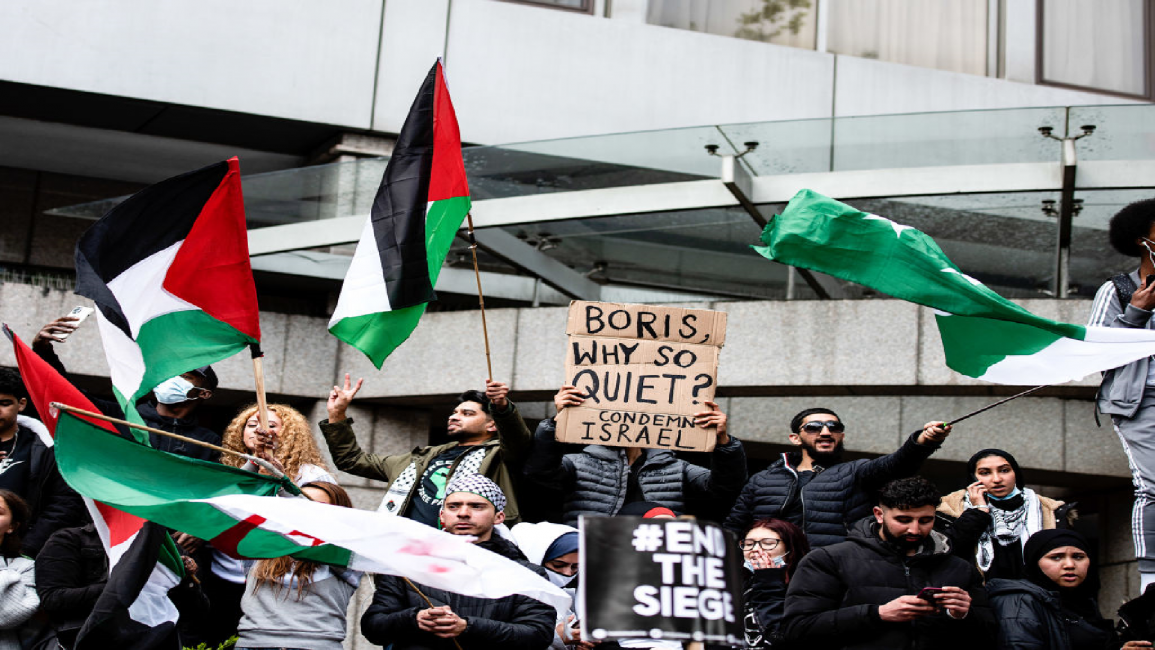 The Palestine march in London drew thousands [Getty]