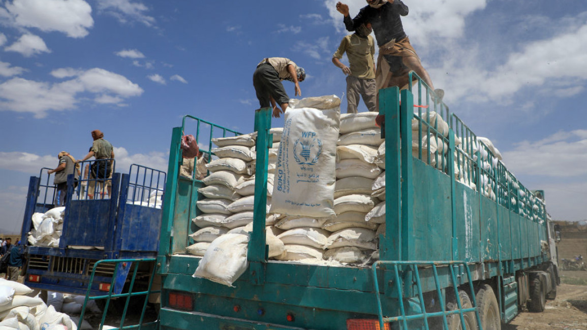 Yemen Aid WFP [Getty]