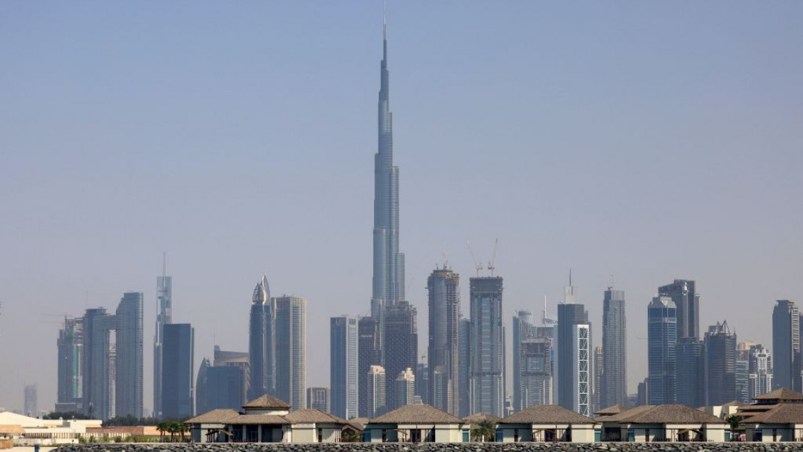 Dubai's skyline, as seen from the sea