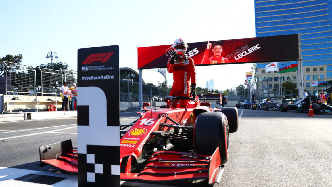 Leclerc won the pole for the Azerbaijan Grand Prix 