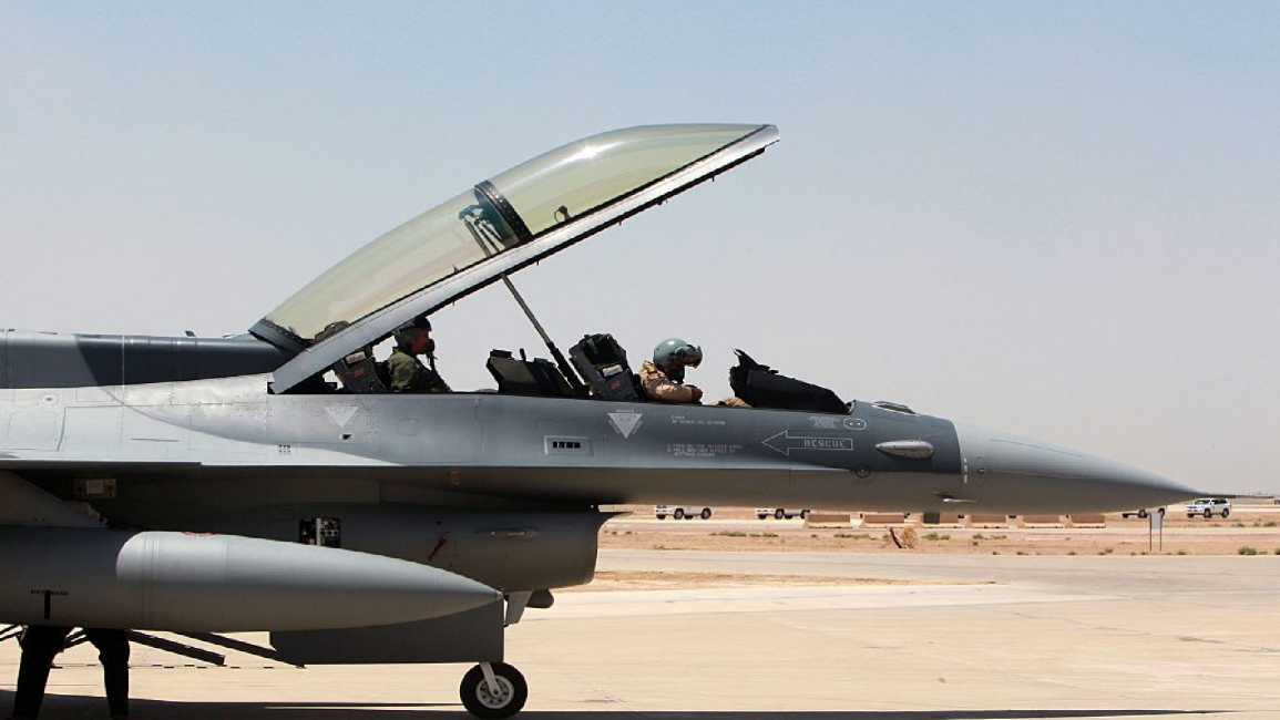 US F-16 fighter jet, Al Balad air base, Iraq