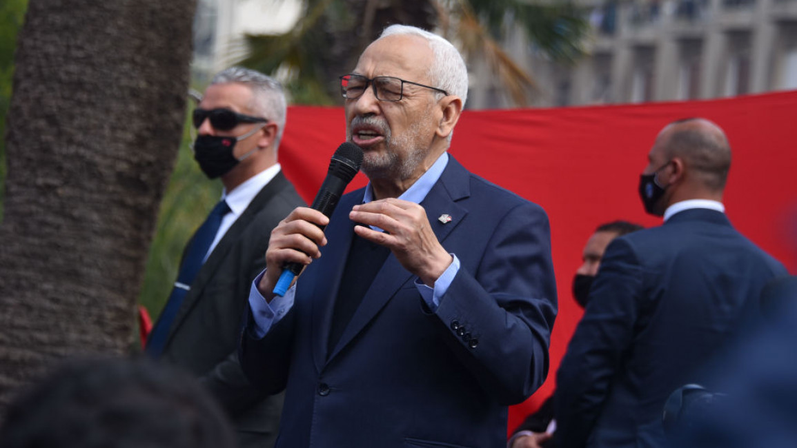 The Tunisian Ennahda party said Ghannouchi had "conducted a series of meetings" after the presidential power-grab [Getty]