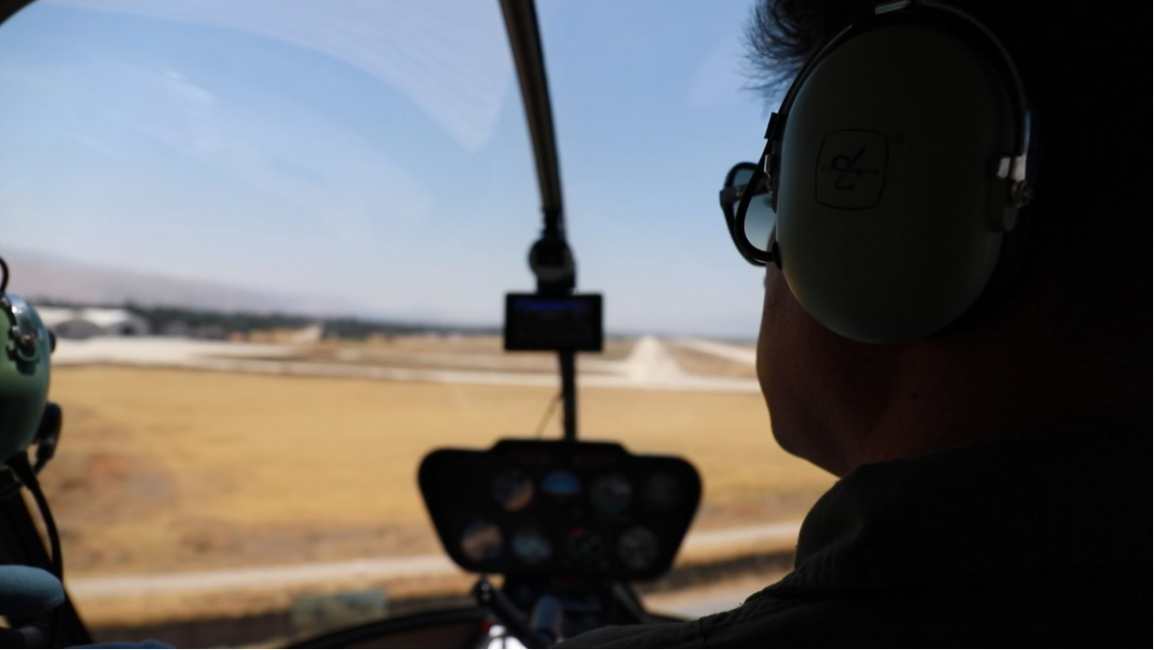 A lebanese pilot gives a tour above Lebanon