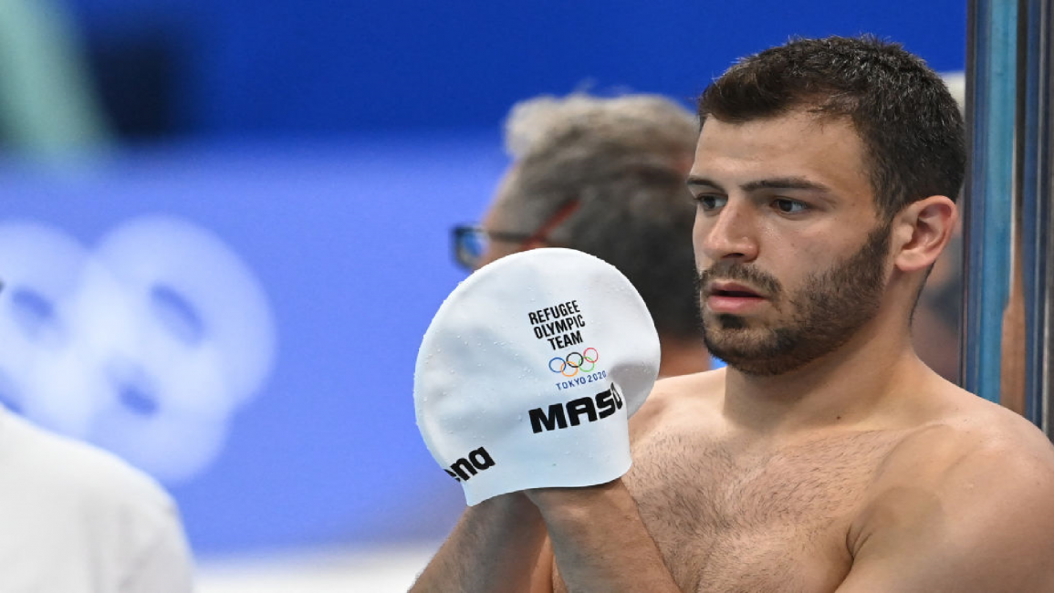 Syrian swimmer Alaa Moso at 2021 Tokyo Games