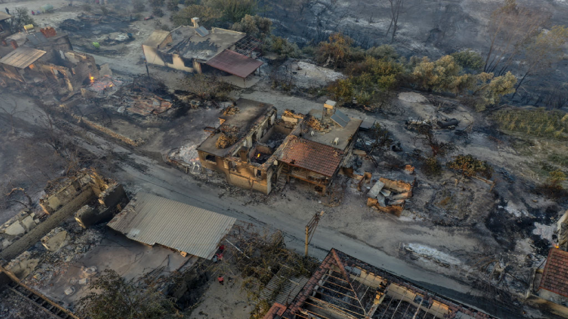 Aftermath of fire in Manavgat, Turkey