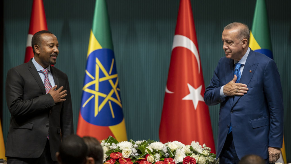 Erdogan met Abiy Ahmed in Ankara [Getty]
