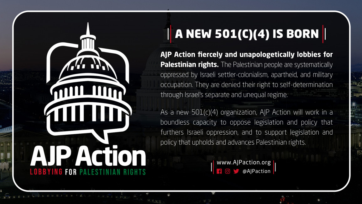 A new Palestinian lobby group aims to impact US policy. (AJP Action)