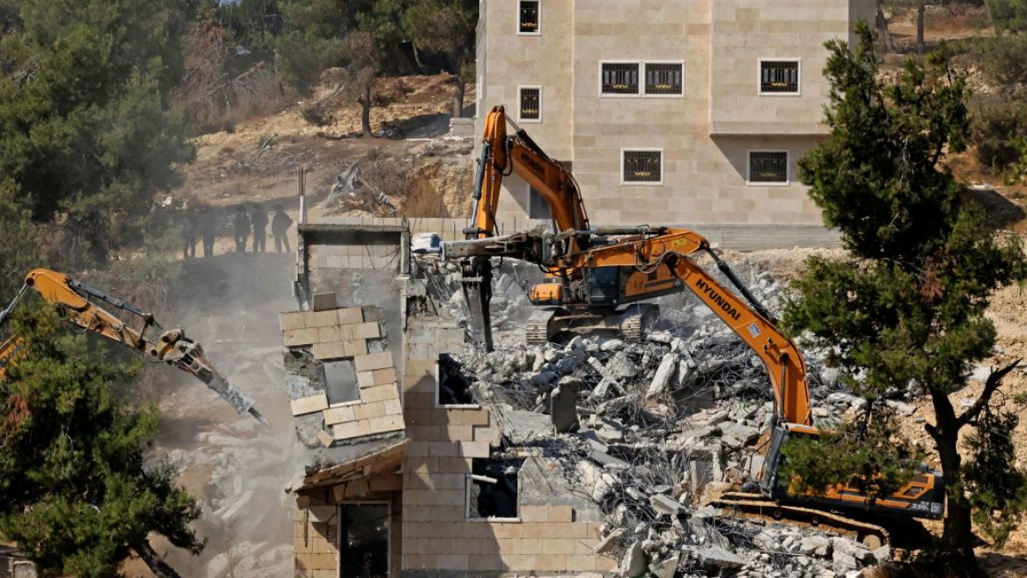 Israeli excavators demolish Palestinian