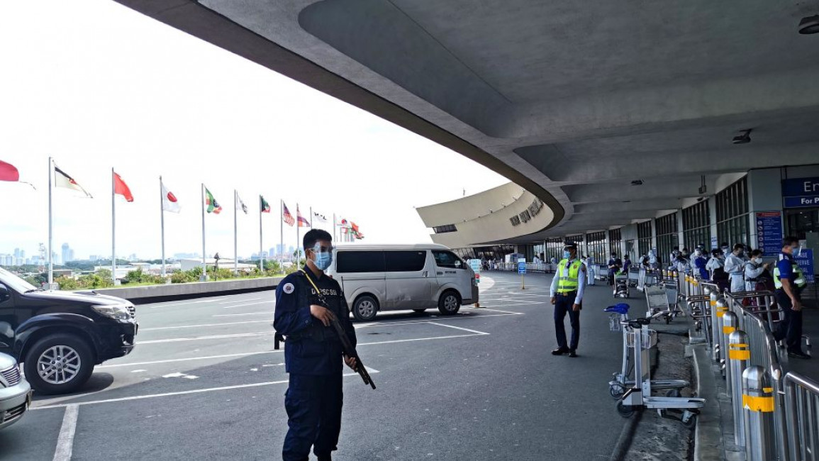 The women arrived at Manila's Ninoy Aquino International Airport [Getty]