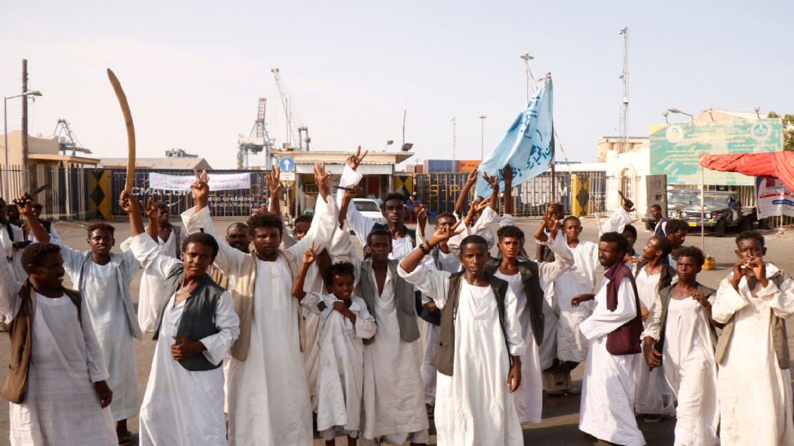 Protesters in Port Sudan