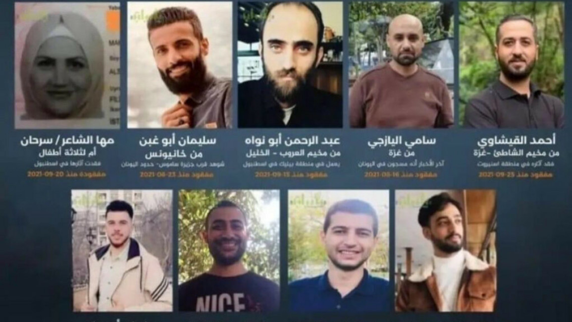 Palestinians missing in Turkey