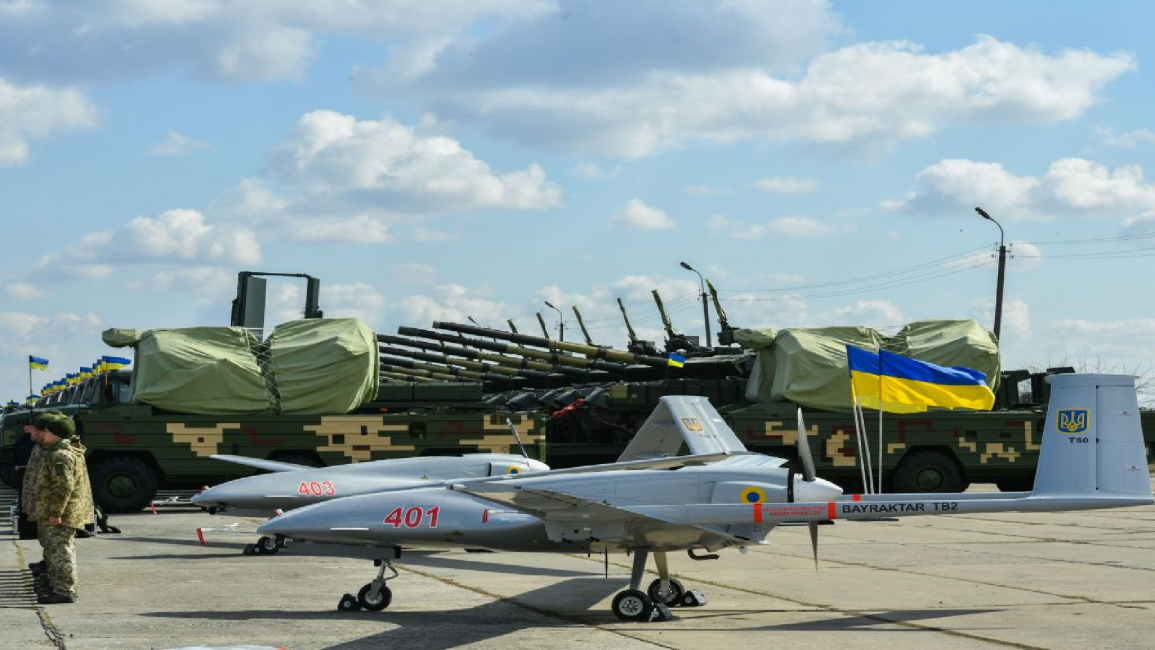 Bayraktar TB2 UAVs seen in Ukraine