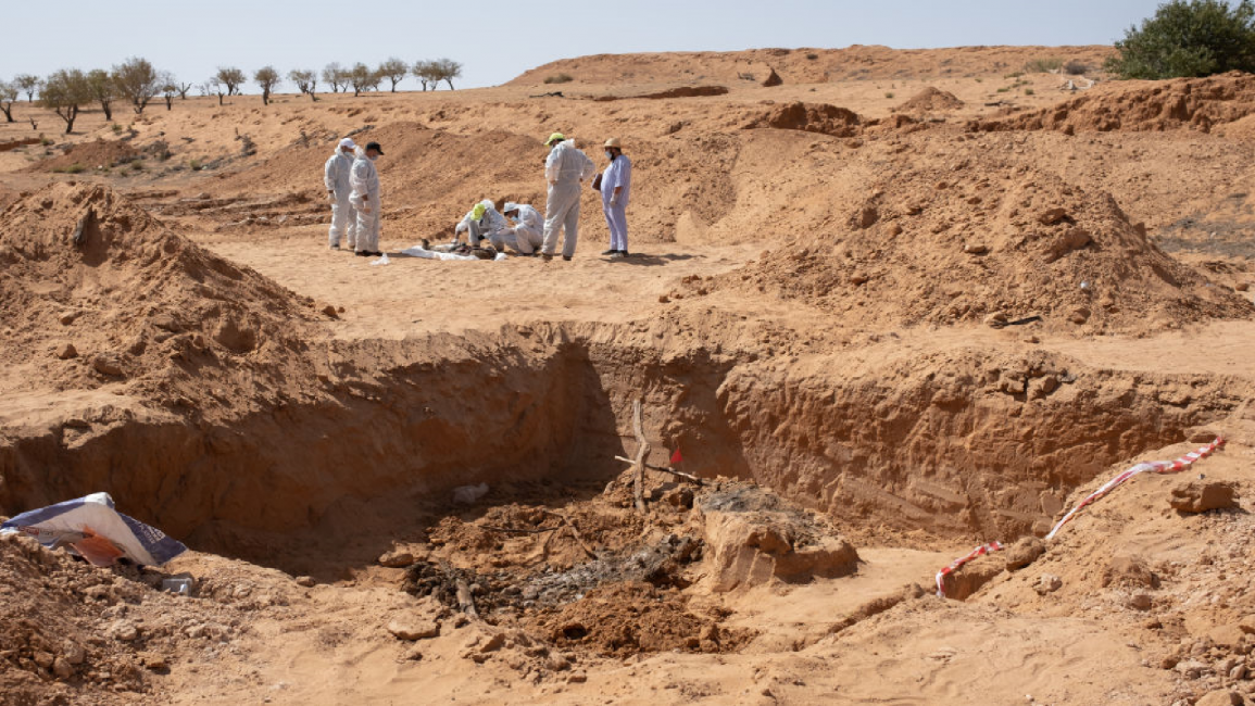 Mass grave in Tarhuna, Libya