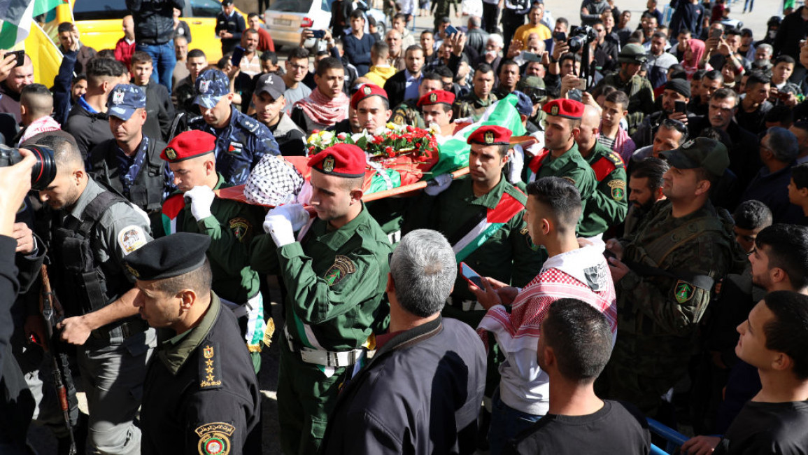 Hundreds of people attended the funeral of Amjad Abu Sultan [Getty]