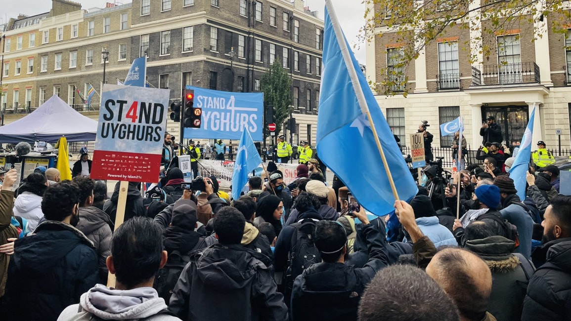 London protest for Uyghur Muslims