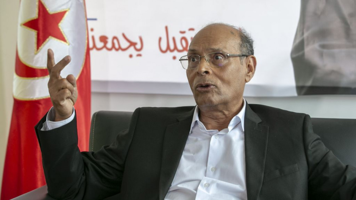 Moncef Marzouki was sentenced to a four-year term for "endangering" Tunisia's security [Getty]