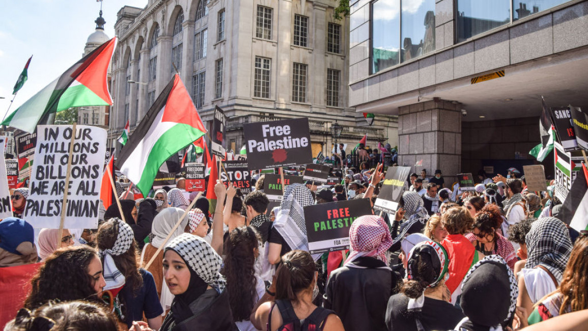 A pro-Palestine protest
