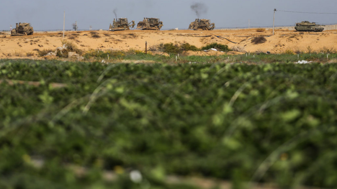 Israeli bulldozers in Gaza
