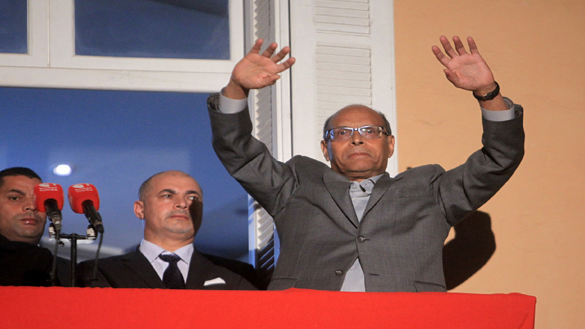 Former Tunisian president Moncef Marzouki