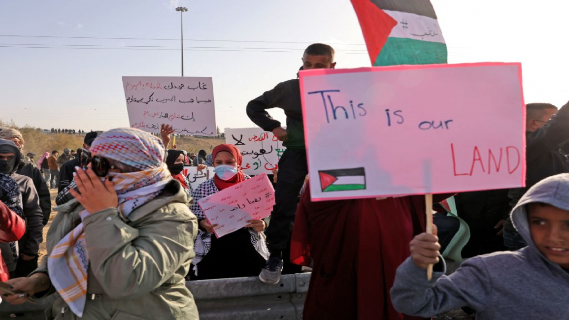 Bedouins protests against forced evictions in Negev desert