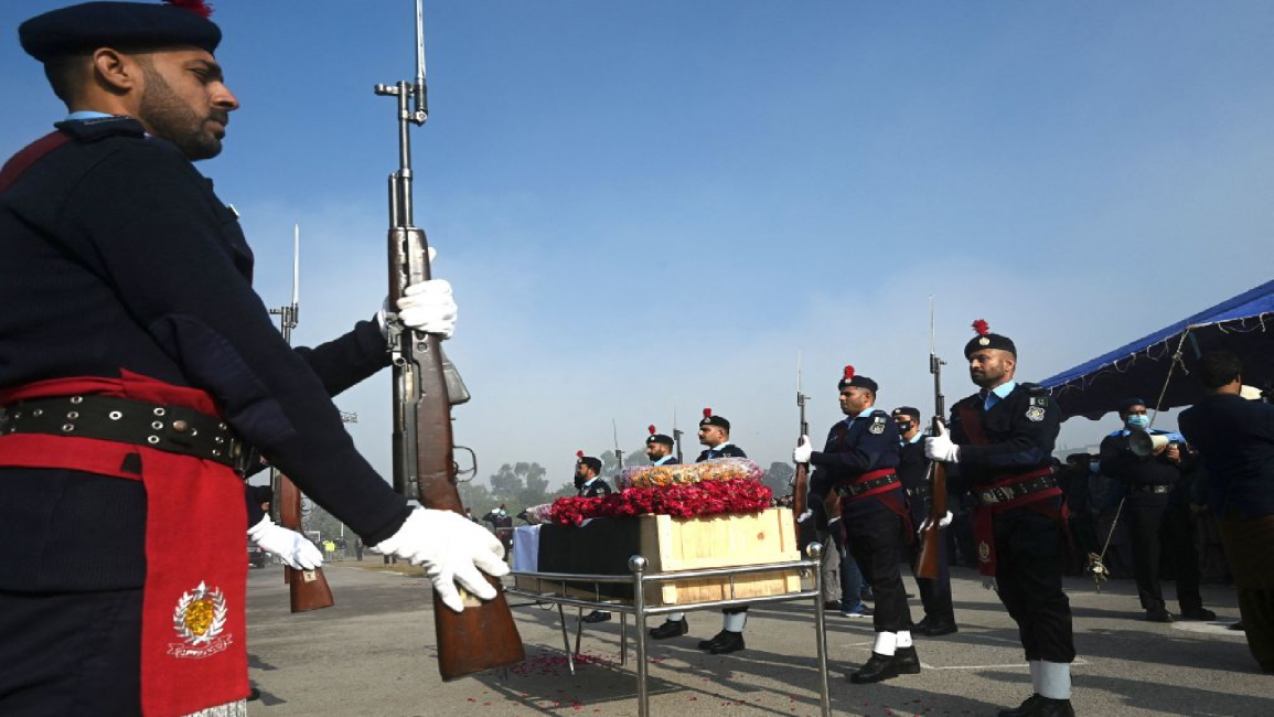 Funeral of police officer killed in Islamabad