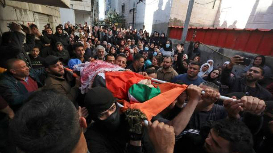 Palestinian killed funeral Getty