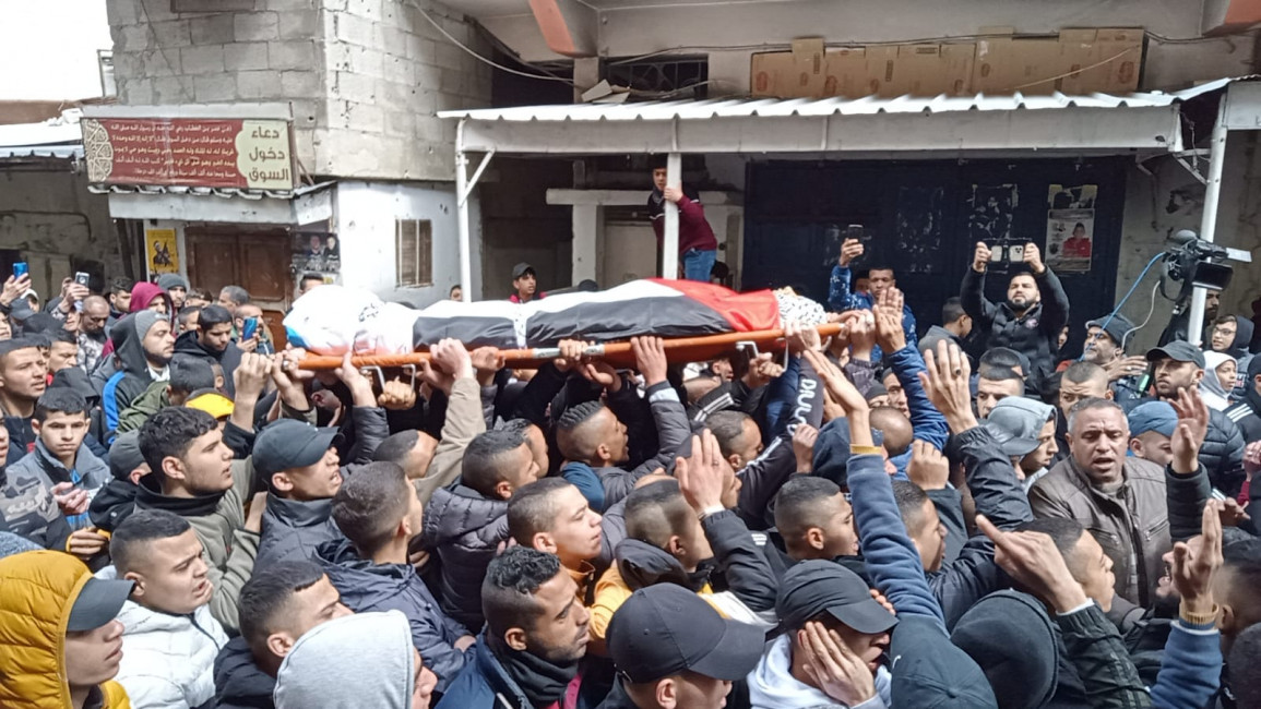 Palestinian killed funeral Al-Araby Al-Jadeed
