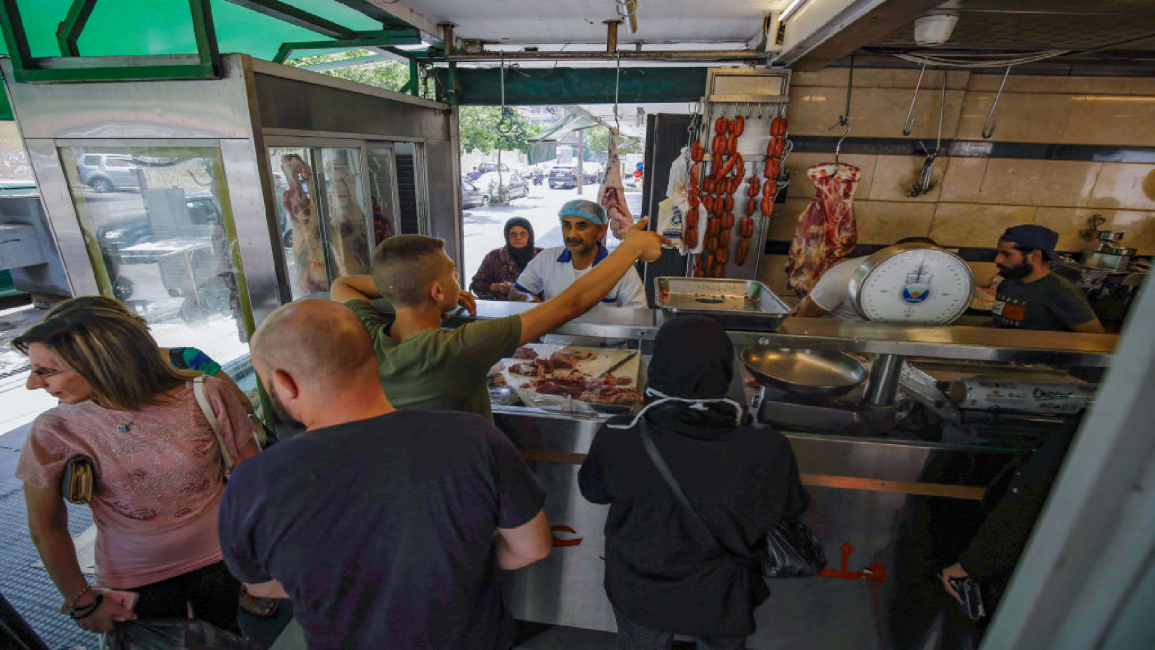 Butcher shop in Tripoli, Lebanon